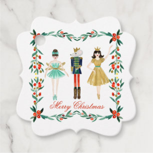 Para Recuerdos Etiquetas de regalo de Navidad de NutCracker, etiq