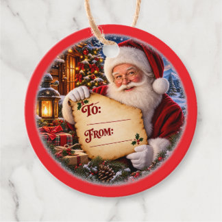 Para Recuerdos Etiquetas de regalo de Navidad de Santa