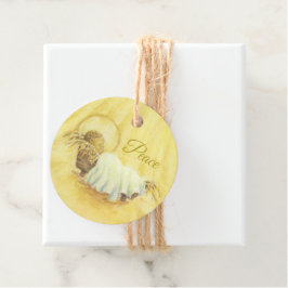 Para Recuerdos Etiquetas de regalo de Navidad Jesús en paz de Man