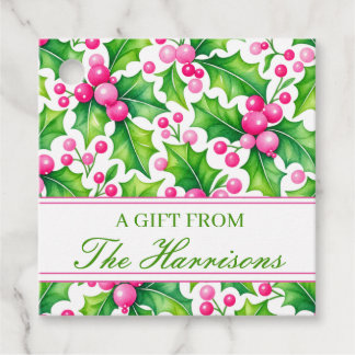 Para Recuerdos Etiquetas de regalo de Navidad personalizadas, eti
