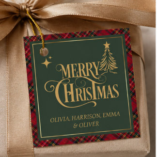 Para Recuerdos Etiquetas de regalo de Navidad, personalizadas par