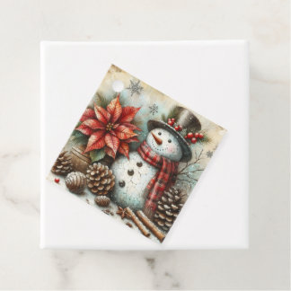 Para Recuerdos Etiquetas de regalo de navidades Snowman