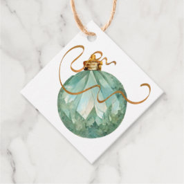 Para Recuerdos Etiquetas de regalo de Ornamento Ornate Blue y Gol