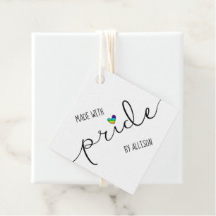 Para Recuerdos Etiquetas de regalo de tipografía de corazón de ar