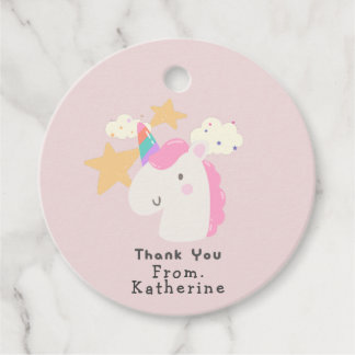 Para Recuerdos Etiquetas de regalo de Unicorn Gracias por tu cump