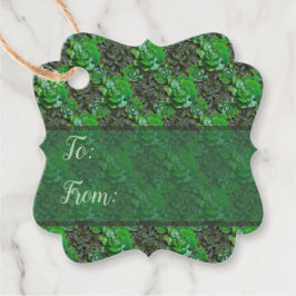 Para Recuerdos Etiquetas de regalo del patrón de entramado verde