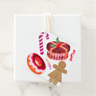 Para Recuerdos Etiquetas de regalo, Donas, Niñas de jengibre, Cañ