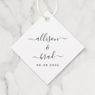 Para Recuerdos Etiquetas de regalo favoritas de bodas modernas y