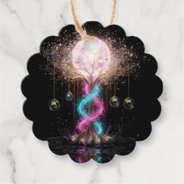 Para Recuerdos Etiquetas de regalo florales de neón eléctrico de 