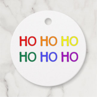 Para Recuerdos Etiquetas de regalo Ho Ho Ho arcoíris