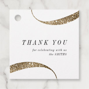 Para Recuerdos Etiquetas de regalo minimalistas modernas de oro y