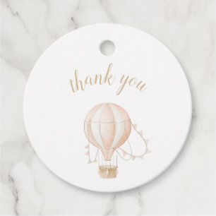 Para Recuerdos Etiquetas de regalo redondas de globo aerostático 