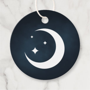 Para Recuerdos Etiquetas de Regalo Redondas de Luna y Estrellas