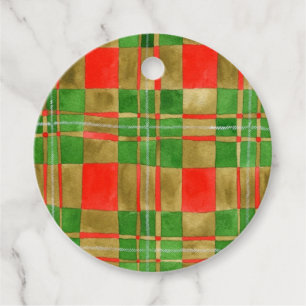 Para Recuerdos Etiquetas de regalo redondas MAC GREGOR TARTAN