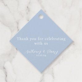 Para Recuerdos Etiquetas elegantes Minimalistas de color azul osc