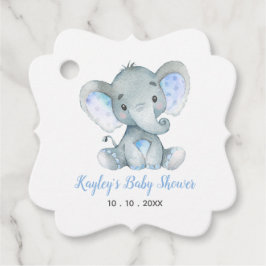 Para Recuerdos Etiquetas Elephant Favor - Boy Baby Shower / Cumpl