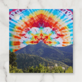 Para Recuerdos Etiquetas Favor Dye Tie Diseño Cielo Mt Tamalpais