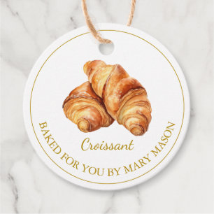 Para Recuerdos Etiquetas favoritas croissant caseras Blanco