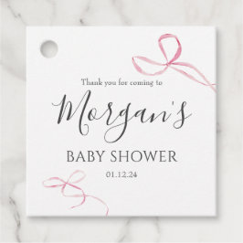 Para Recuerdos Etiquetas favoritas de arco rosado, etiquetas de t