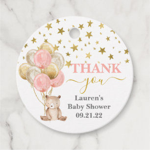 Para Recuerdos Etiquetas favoritas de Baby Shower Chica de Oso de