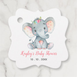 Para Recuerdos Etiquetas favoritas de Baby Shower chica - Floral 