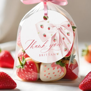 Para Recuerdos Etiquetas favoritas de Baby Shower de Bow Berry Sw