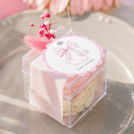 Para Recuerdos Etiquetas favoritas de Baby Shower de color rosa