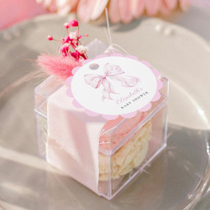 Para Recuerdos Etiquetas favoritas de Baby Shower de color rosa