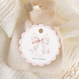 Para Recuerdos Etiquetas favoritas de Baby Shower de color rosa