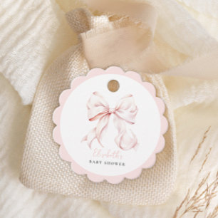 Para Recuerdos Etiquetas favoritas de Baby Shower de color rosa