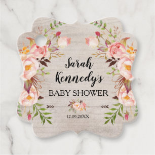 Para Recuerdos Etiquetas favoritas de Baby Shower del boho floral