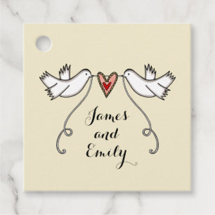 Para Recuerdos Etiquetas favoritas de bodas de palomas blancas pe