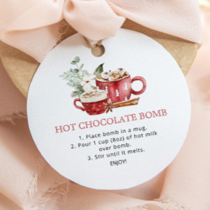 Para Recuerdos Etiquetas favoritas de bomba de chocolate caliente