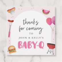 Etiquetas favoritas de chica Baby-Q Baby Shower