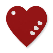 Etiquetas favoritas de forma de corazón rosado roj