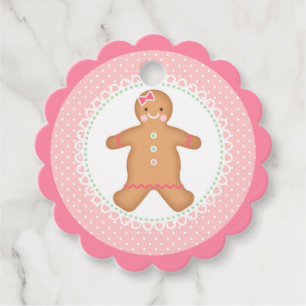 Para Recuerdos Etiquetas favoritas de galletas rosadas de pan de 