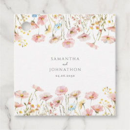 Para Recuerdos Etiquetas favoritas de la boda con flores silvestr