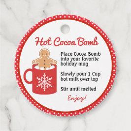 Para Recuerdos Etiquetas favoritas de la bomba de cacao caliente