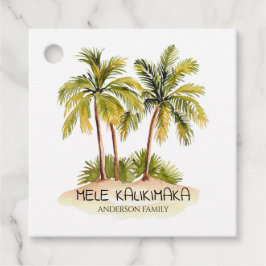 Para Recuerdos Etiquetas favoritas de la palmera tropical Mele Ka