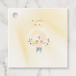 Para Recuerdos Etiquetas favoritas del bautismo floral de la Cruz