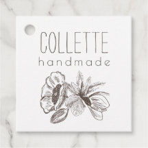 Etiquetas Hang De Productos Con Logotipo De Flor F