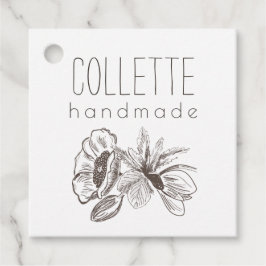 Para Recuerdos Etiquetas Hang De Productos Con Logotipo De Flor F