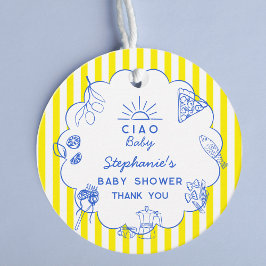 Para Recuerdos Etiquetas italianas de Baby Shower Ciao Baby Favor