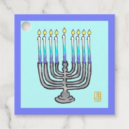 Para Recuerdos Etiquetas Menorah Favor Whimsical