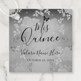 Para Recuerdos Fancy Rosas Quinceanera Etiquetas de Favor Platead