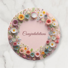 Para Recuerdos Felicitaciones florales a las etiquetas de favor