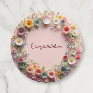 Para Recuerdos Felicitaciones florales a las etiquetas de favor