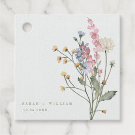 Para Recuerdos Flores de prado boda Etiquetas Favor
