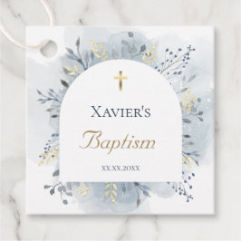 Para Recuerdos follaje acuarela Etiquetas favoritas de bautismo