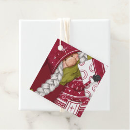 Para Recuerdos Gnome de navidades con etiquetas de favores de reg